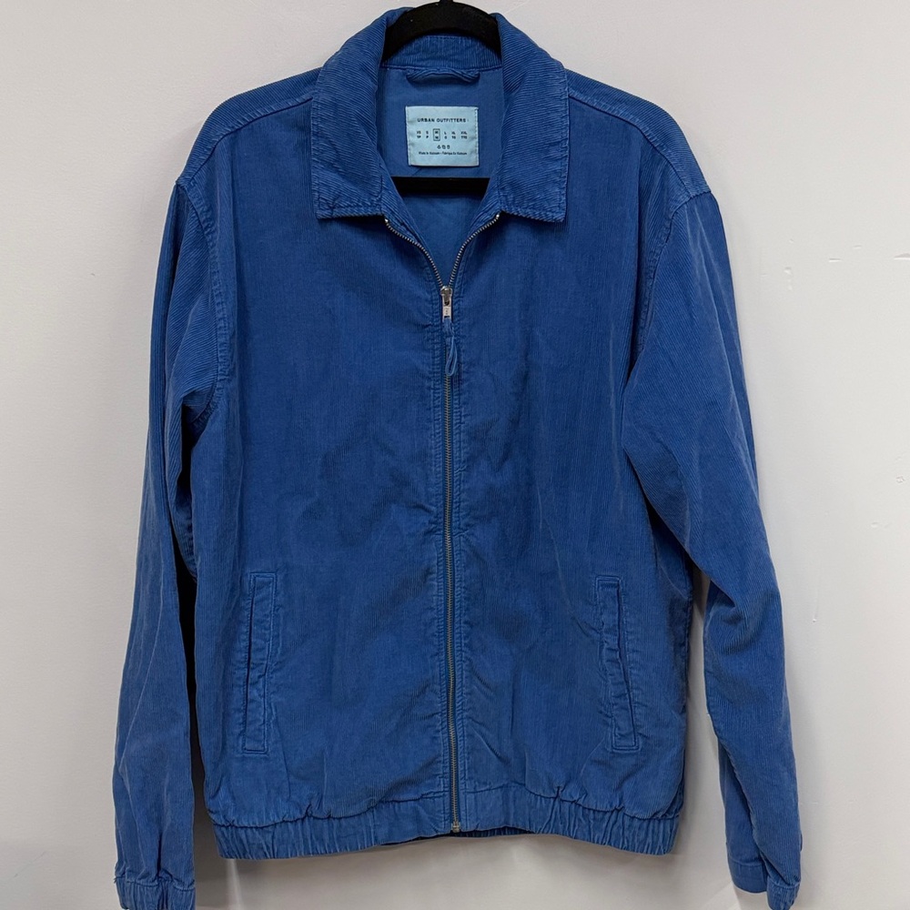 Urban Outfitters Men’s Blue Lightweight corduroy bomber jacket M